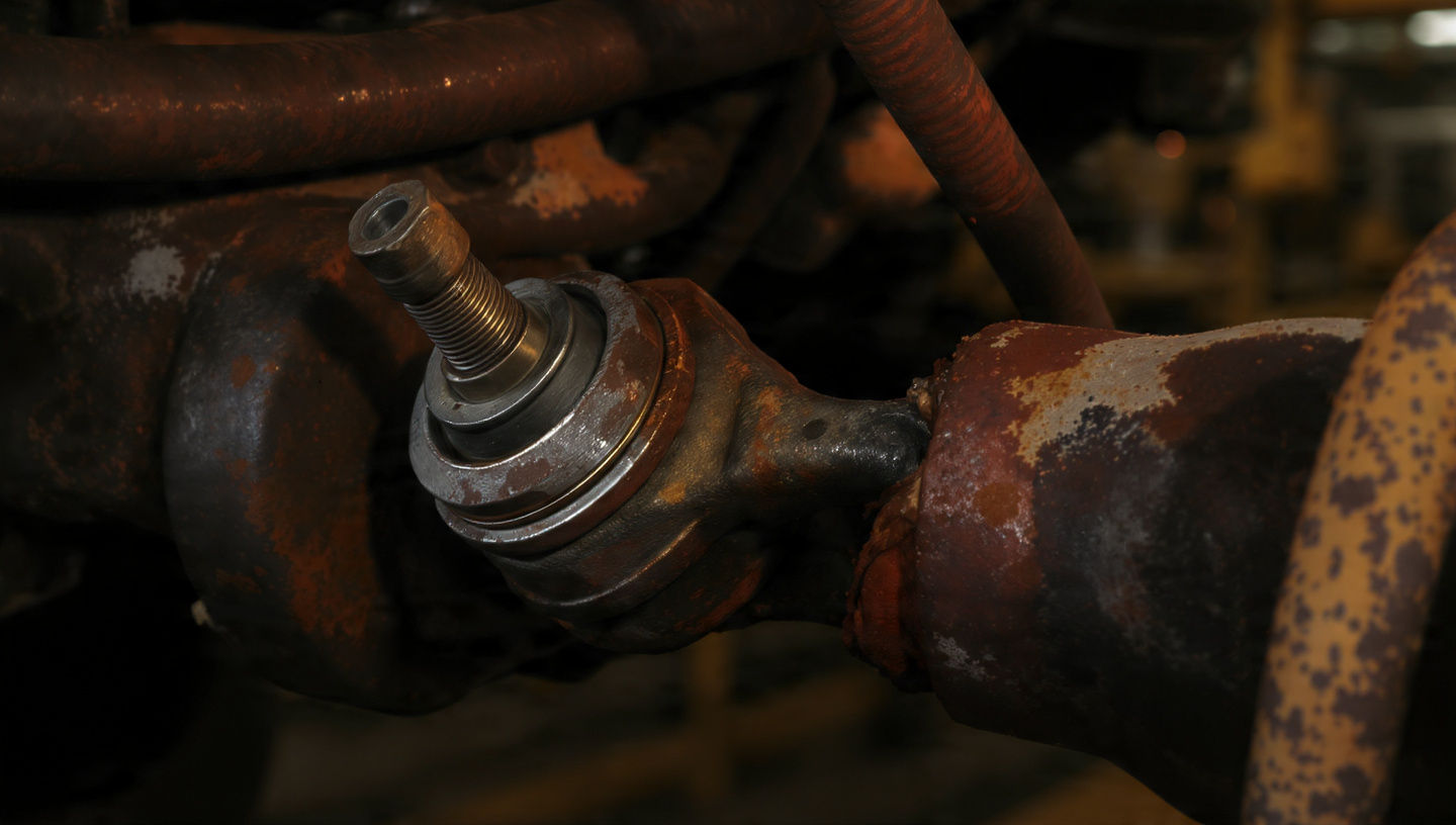 Ford Bronco Sport with a do not drive warning sticker and a detached ball joint